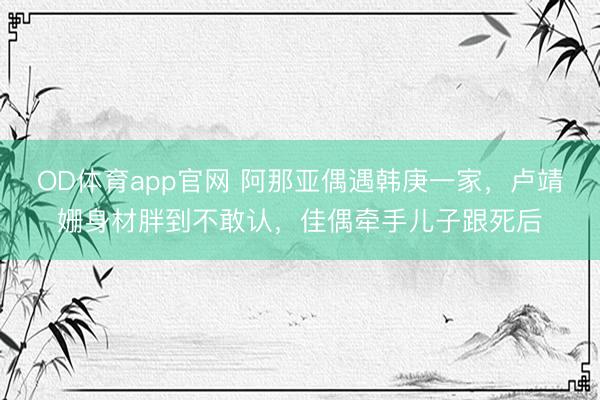 OD体育app官网 阿那亚偶遇韩庚一家,卢靖姗身材胖到不敢认,佳偶牵手儿子跟死后