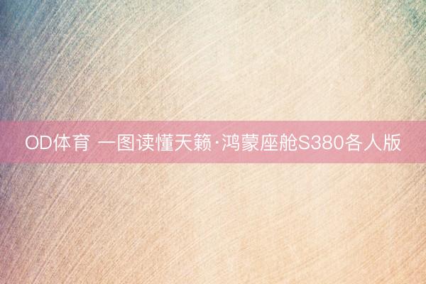 OD体育 一图读懂天籁·鸿蒙座舱S380各人版
